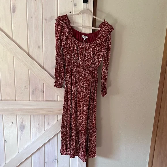 open lace back dress Burgundy Lace Mesh Overlay Maternity Maxi Dress – PinkBlush main image 1